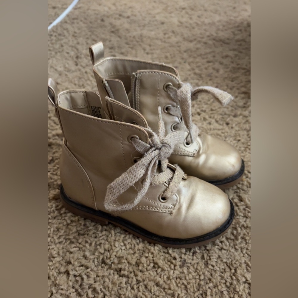 Toddler Gold Cat & Jack Combat Boots